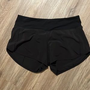 Black lululemon hotty hots shorts size 8